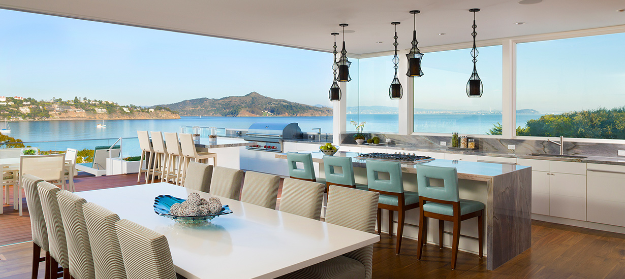 Alexandrite Suite Day Light outdoor kitchen with view of bay